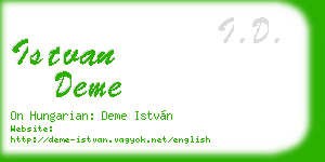 istvan deme business card